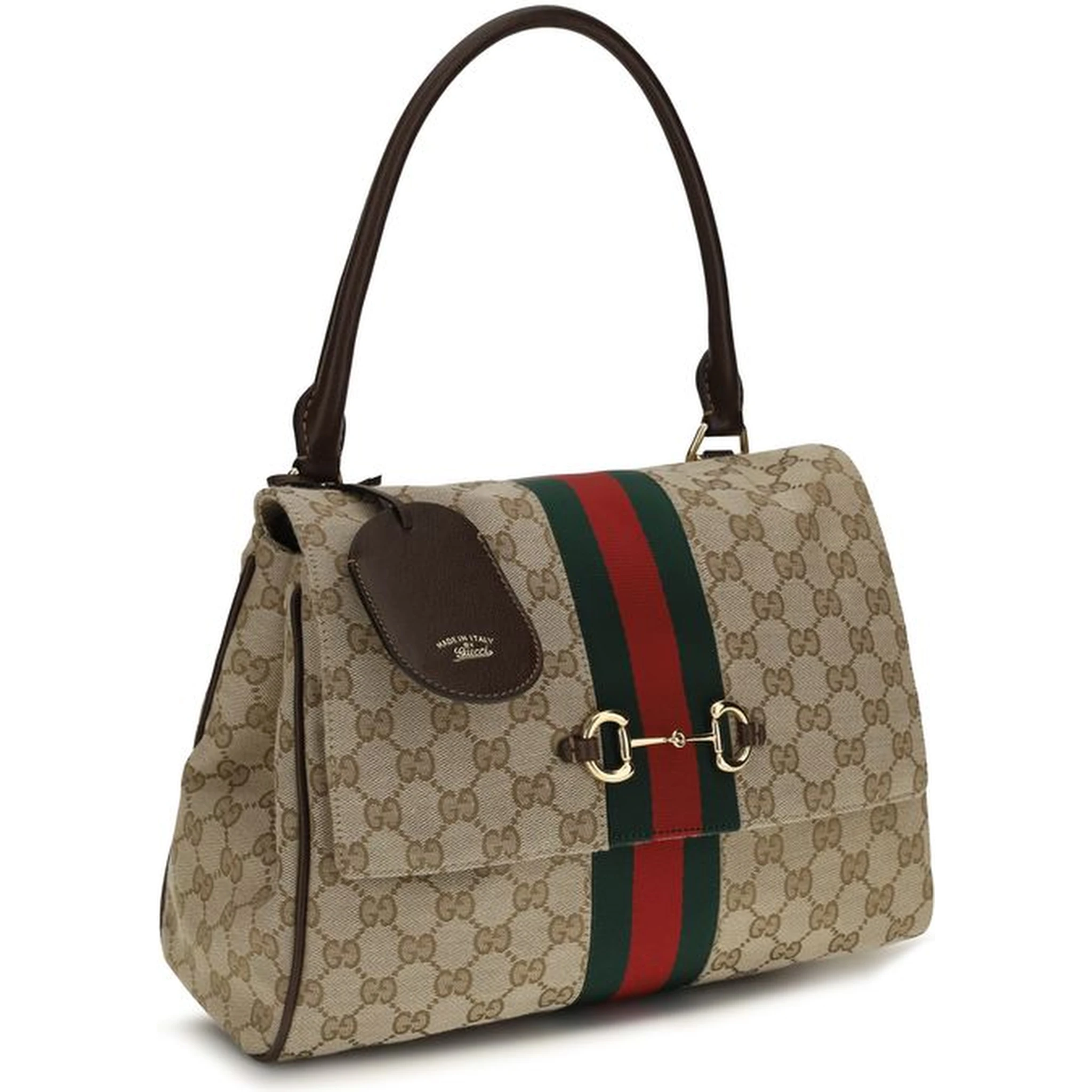 Beige Fabric Handbag