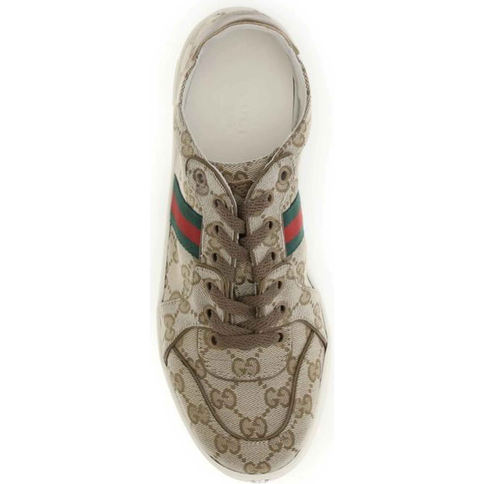 Beige Fabric Athletic Sneakers