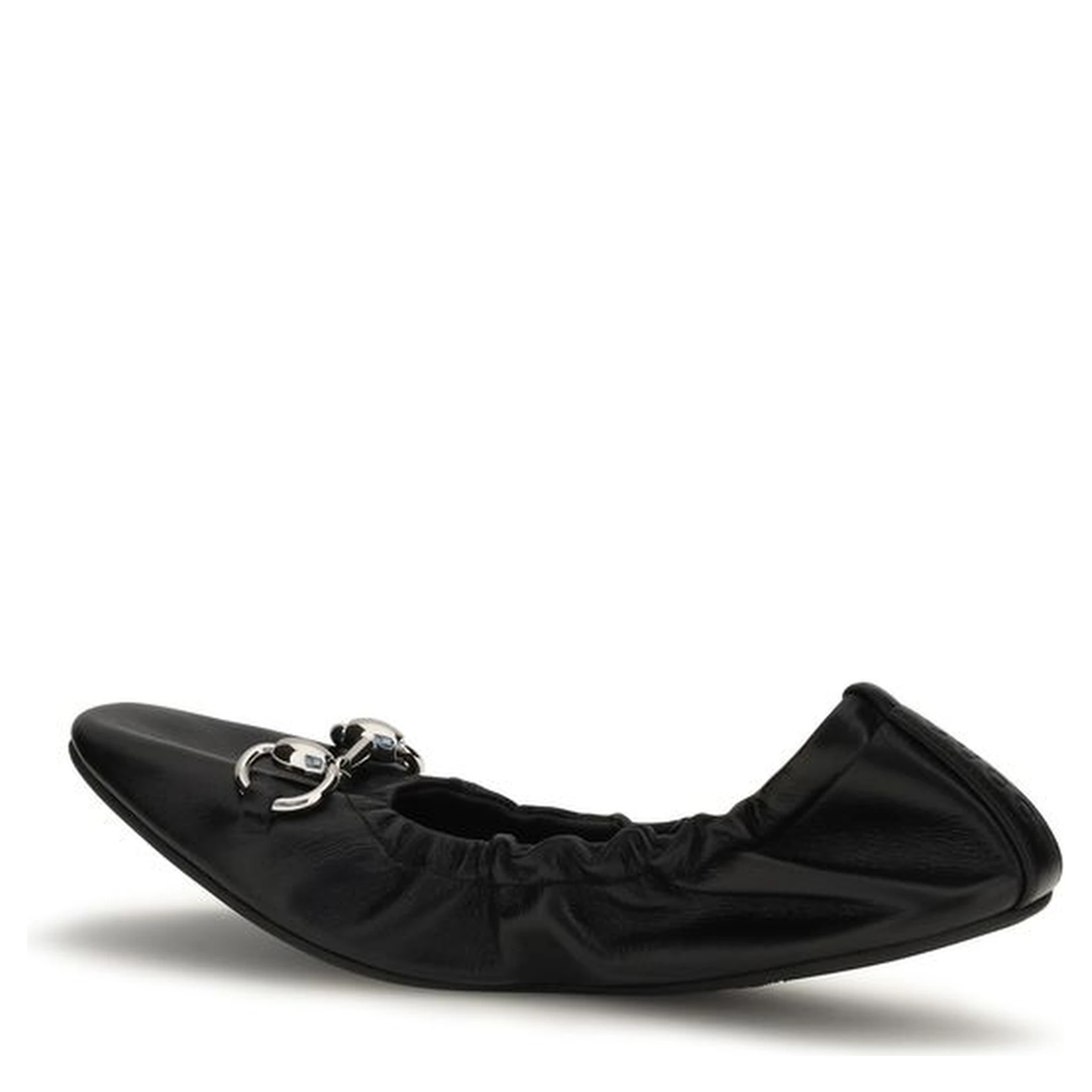 Black Calf Leather Bos Taurus Ballet Flats