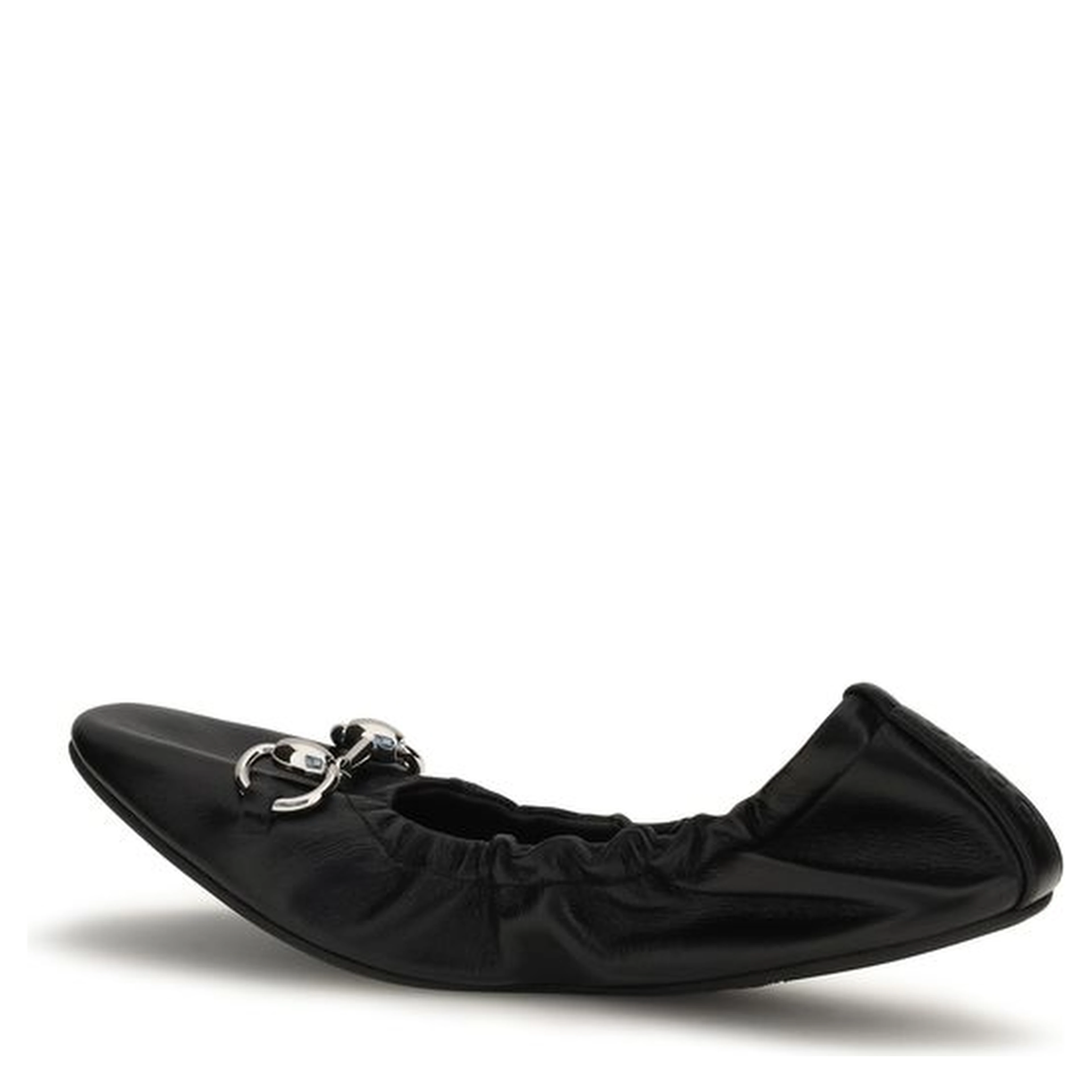 Black Calf Leather Bos Taurus Ballet Flats