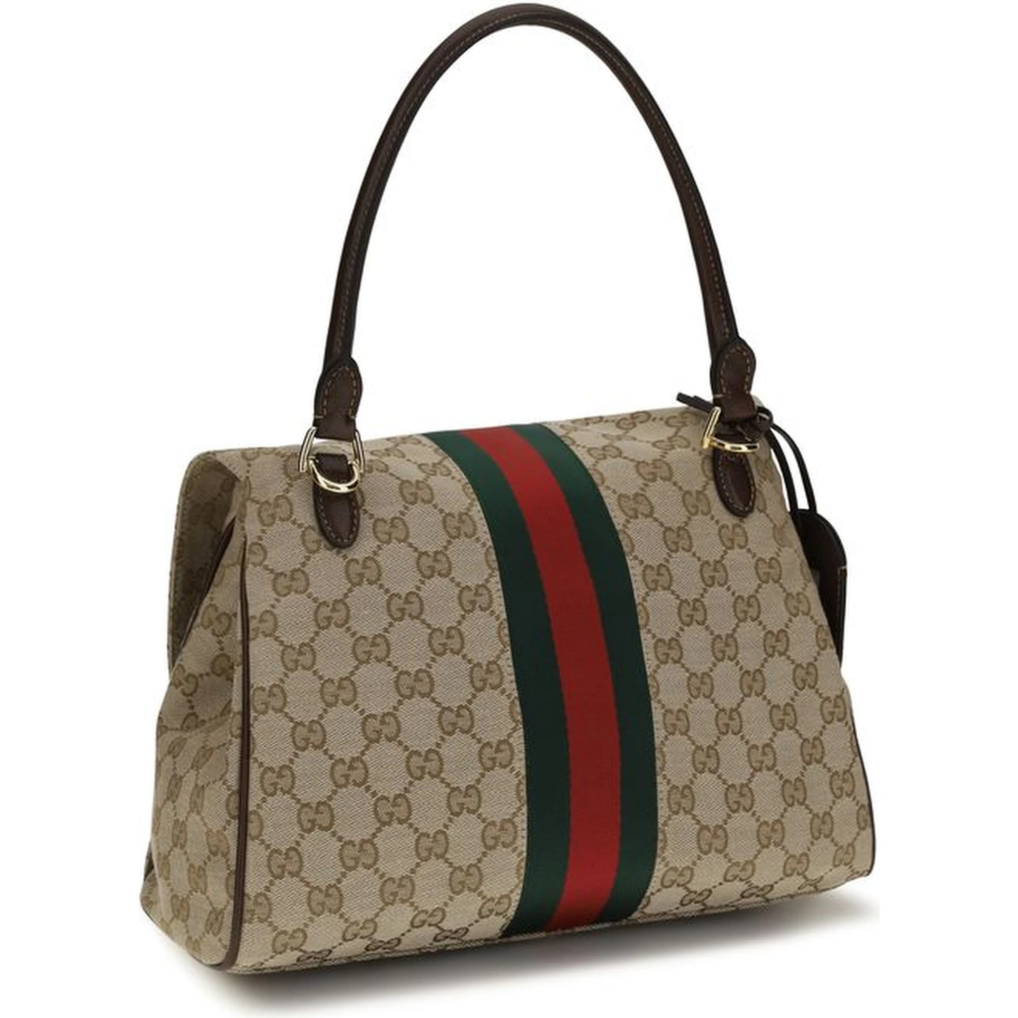 Beige Fabric Handbag