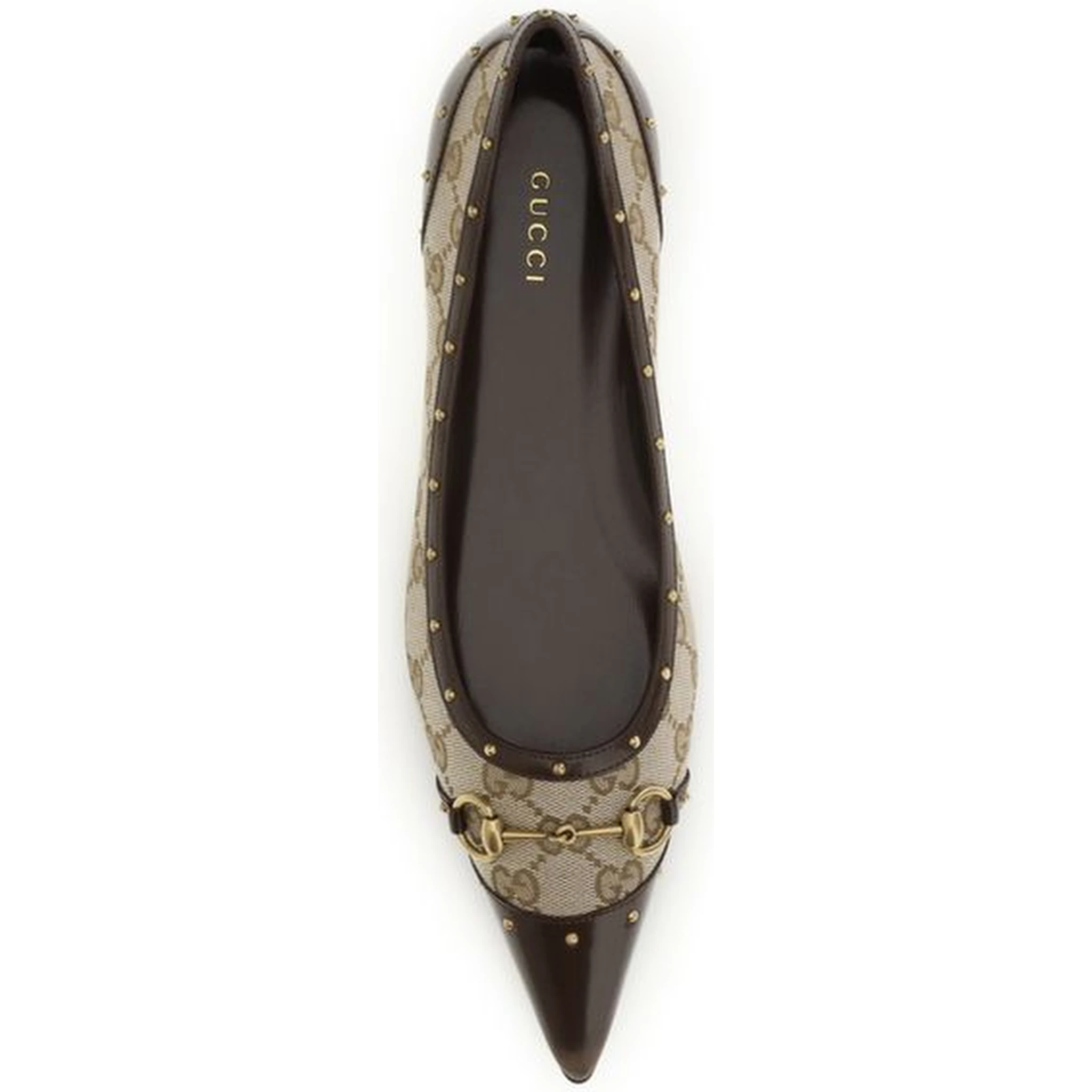 Beige Fabric Ballet Flats