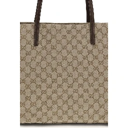 Beige Fabric Handbag