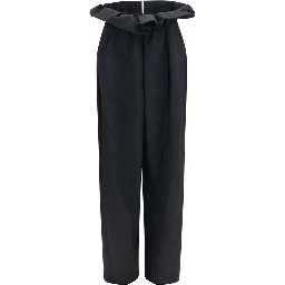 Black Wool Oves Aries Casual Pants
