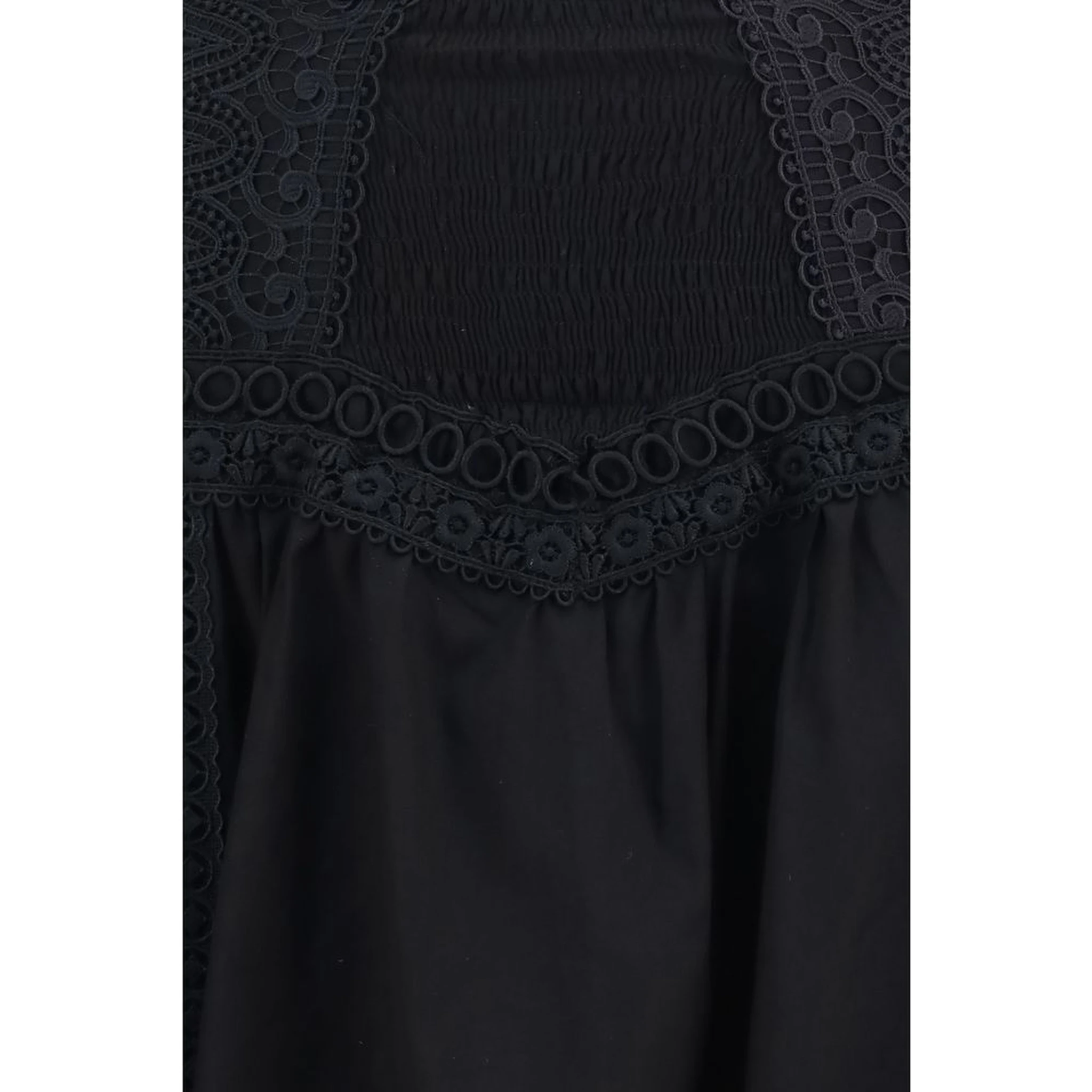 Black Cotton Mini Skirt