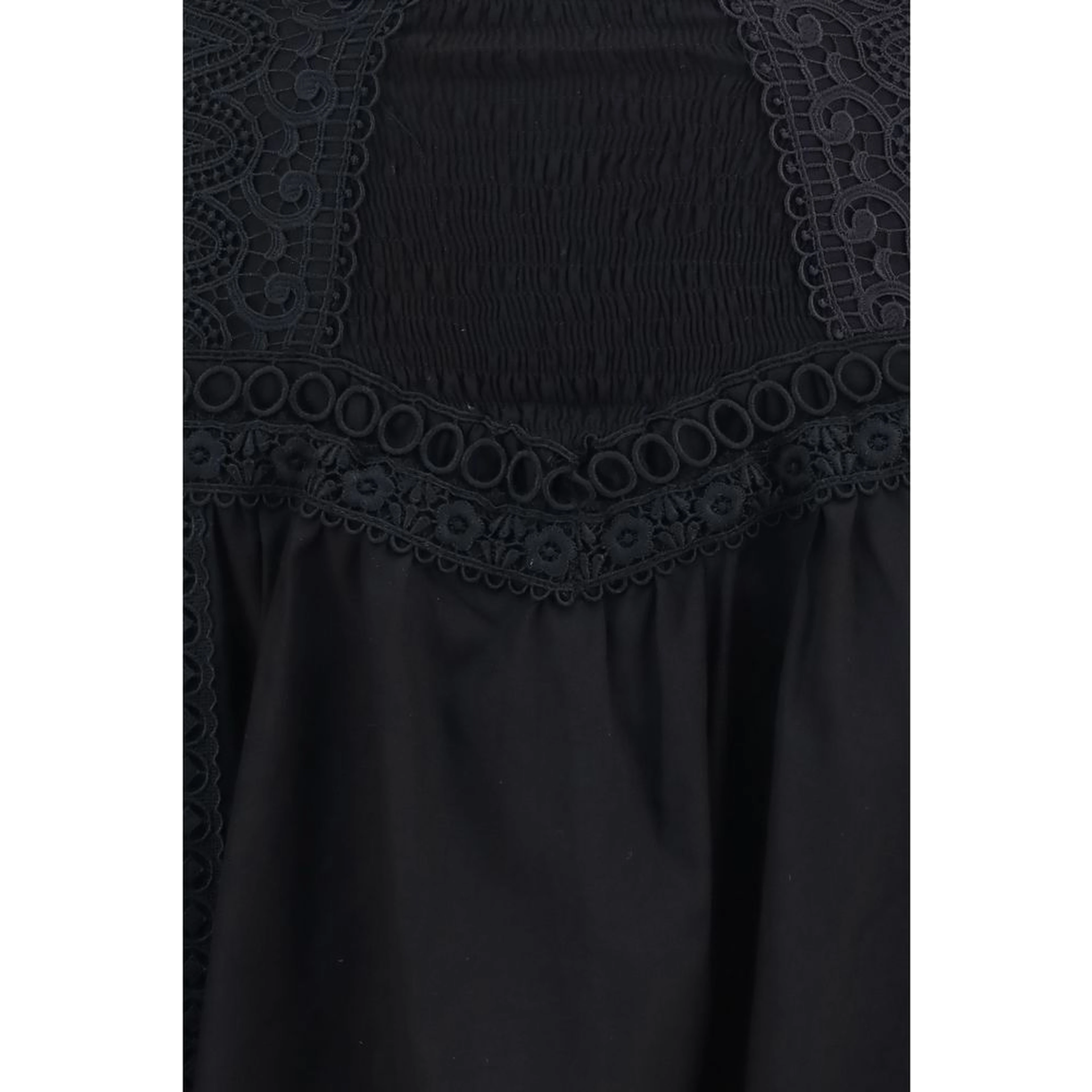 Black Cotton Mini Skirt