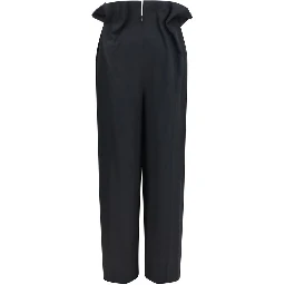Black Wool Oves Aries Casual Pants