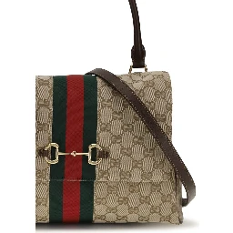 Beige Fabric Handbag
