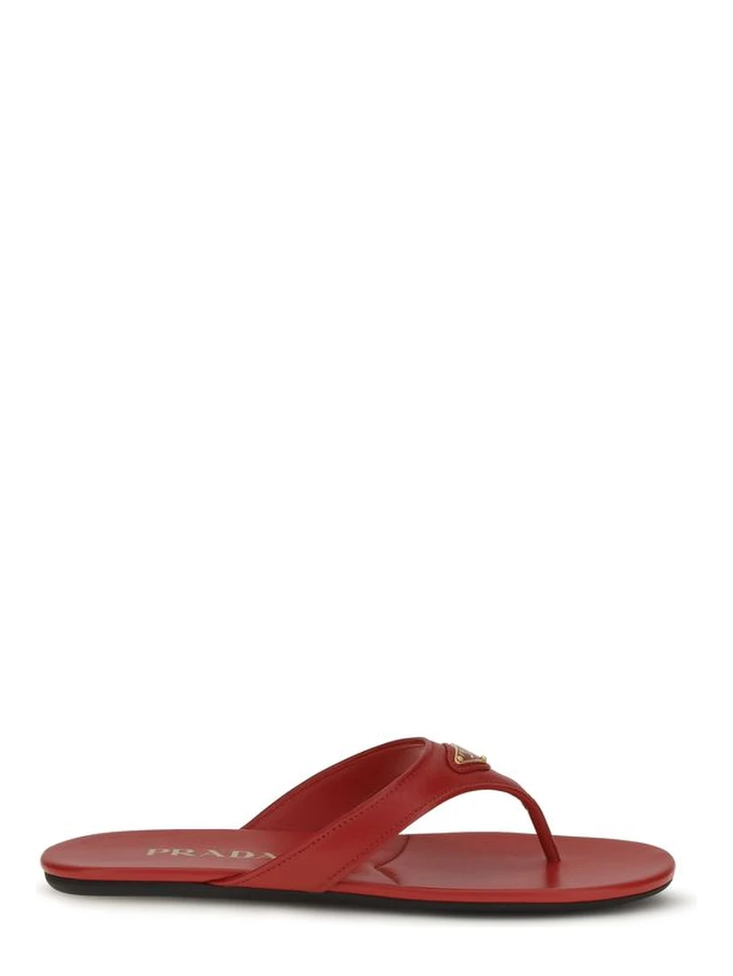 Multicolor Calf Leather Bos Taurus Flat Sandals