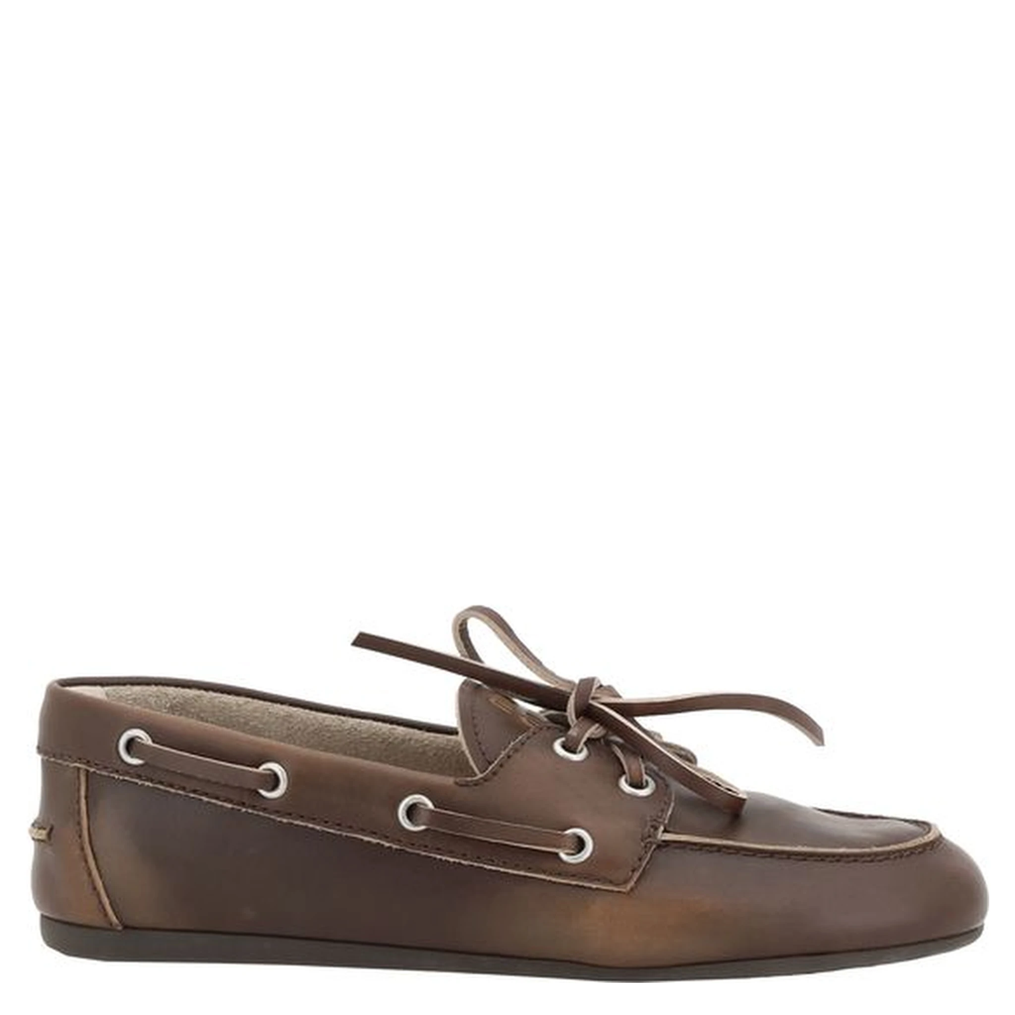 Brown Calf Leather Bos Taurus Slip-On Loafers
