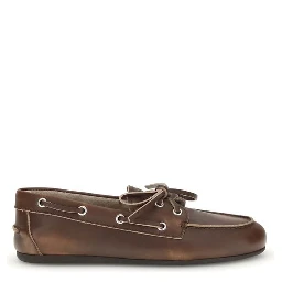 Brown Calf Leather Bos Taurus Slip-On Loafers
