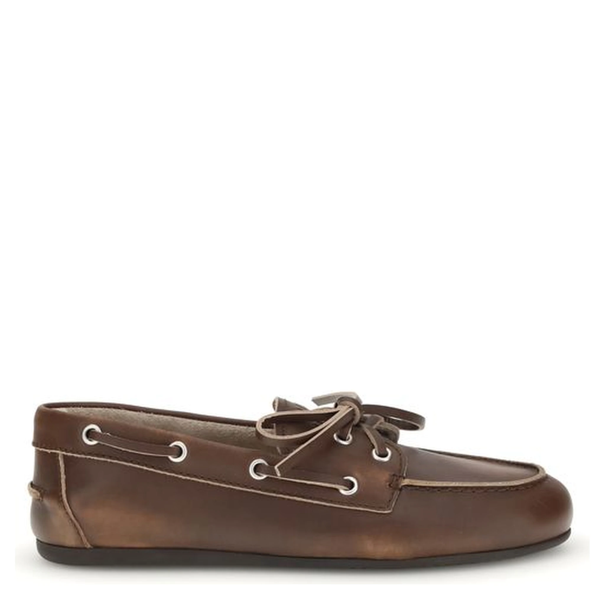 Brown Calf Leather Bos Taurus Slip-On Loafers