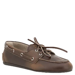 Brown Calf Leather Bos Taurus Slip-On Loafers