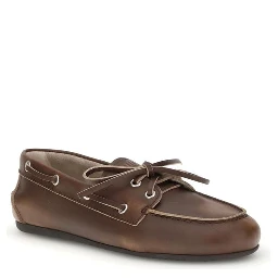 Brown Calf Leather Bos Taurus Slip-On Loafers