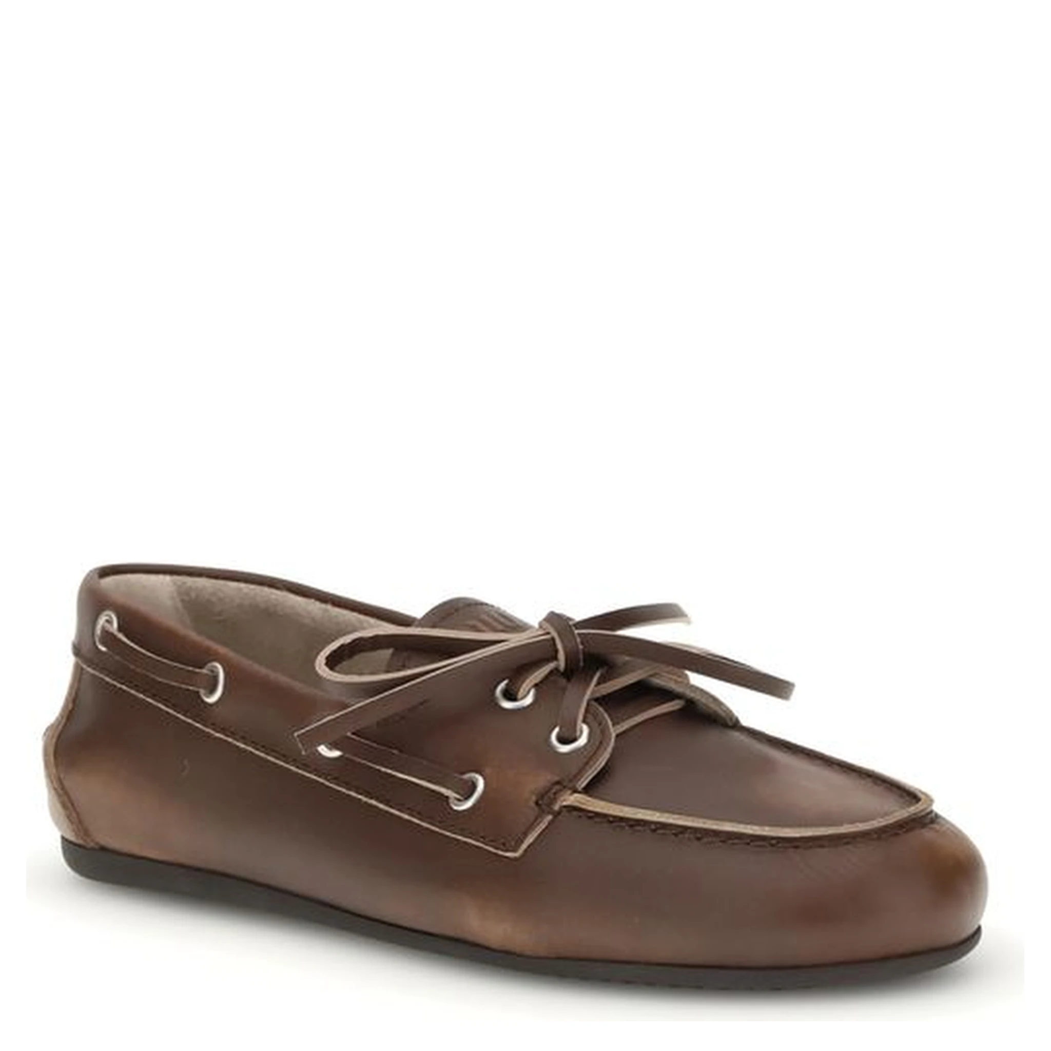 Brown Calf Leather Bos Taurus Slip-On Loafers