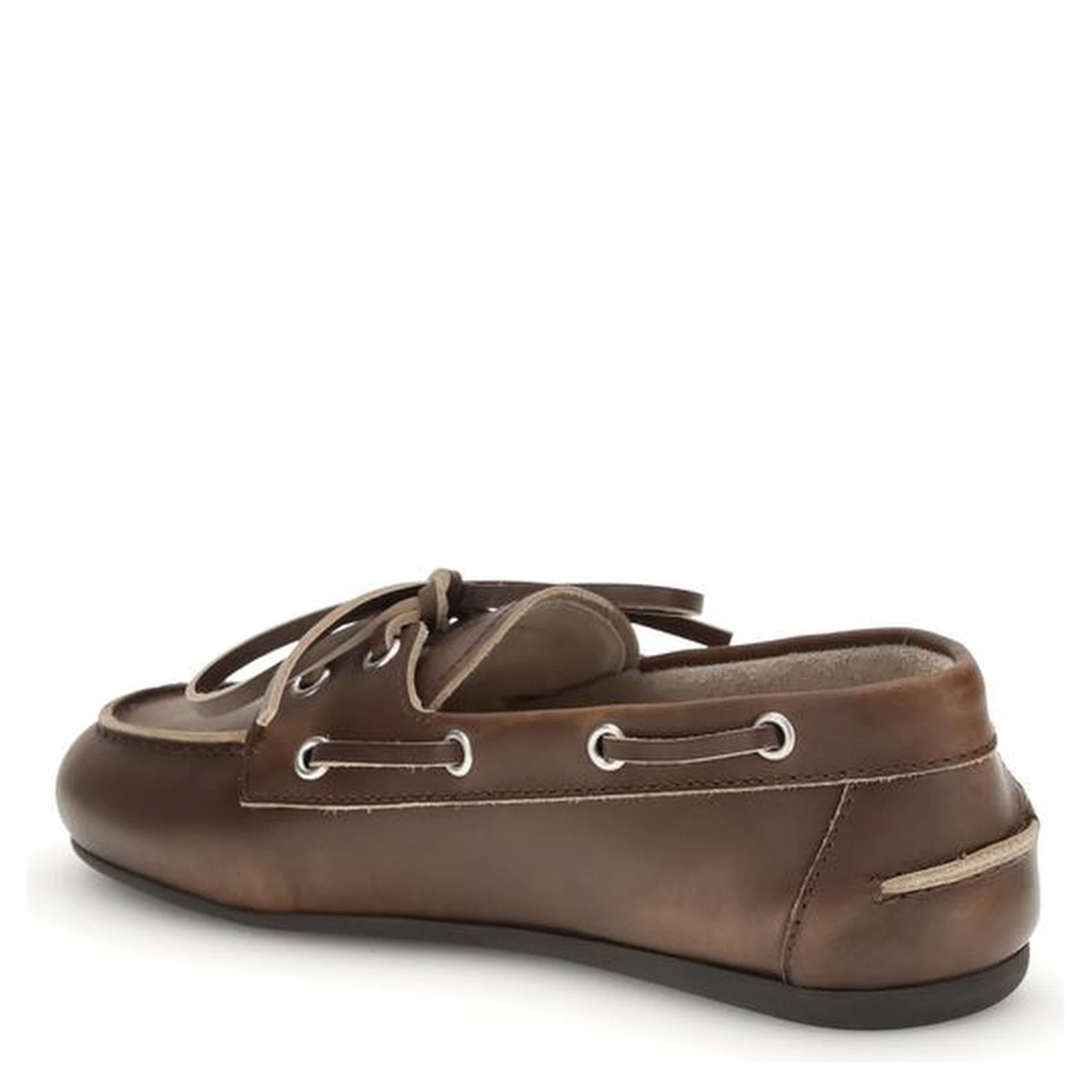 Brown Calf Leather Bos Taurus Slip-On Loafers