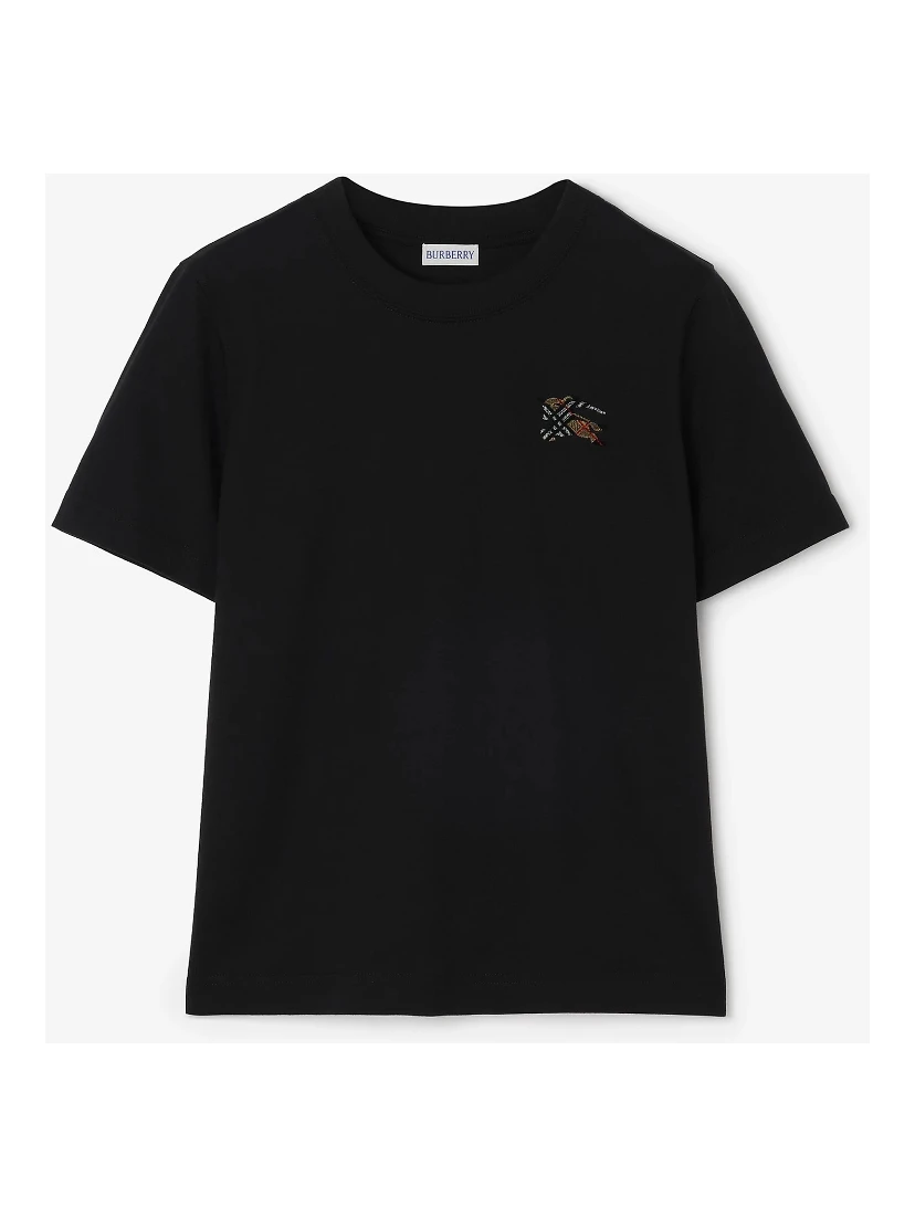 Cotton t-shirt with Knight Check