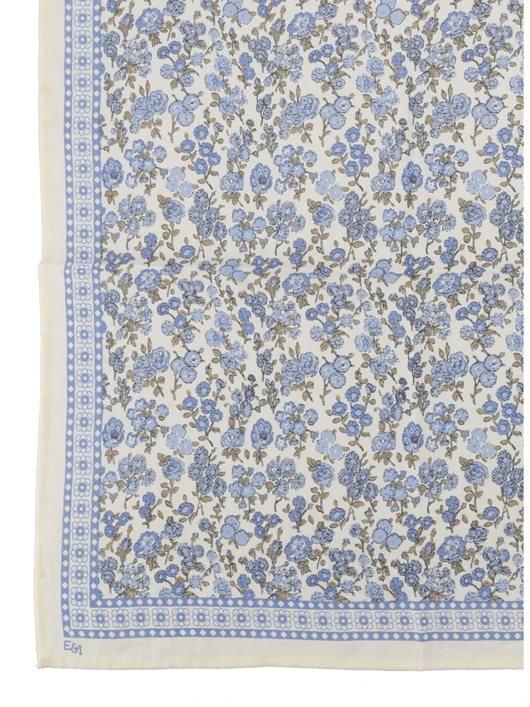 foulard soie & coton imprime