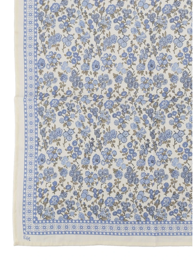 foulard soie & coton imprime