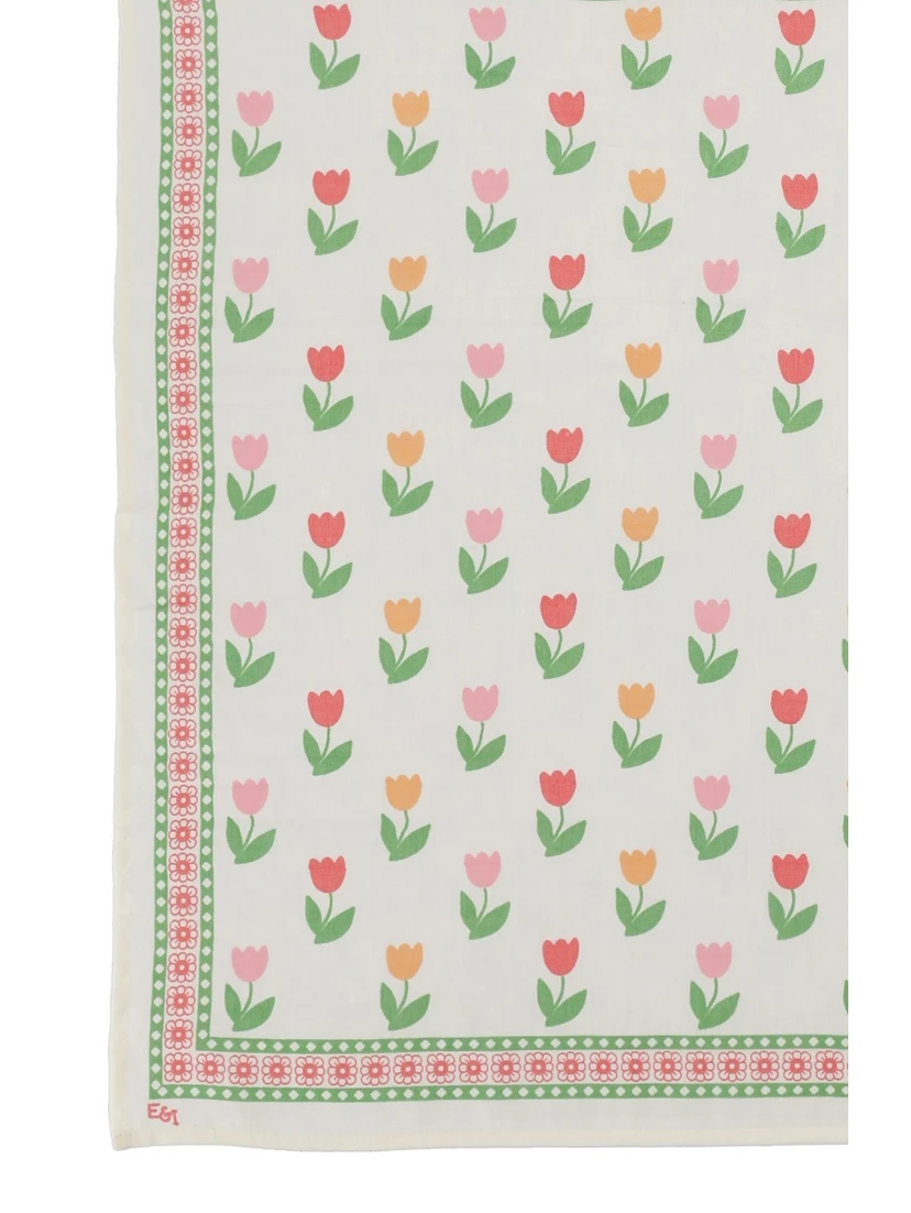 foulard soie & coton imprime