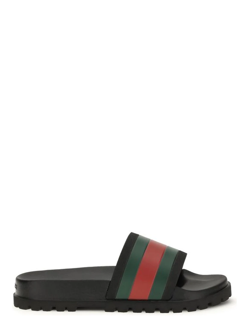 Black Rubber Slippers