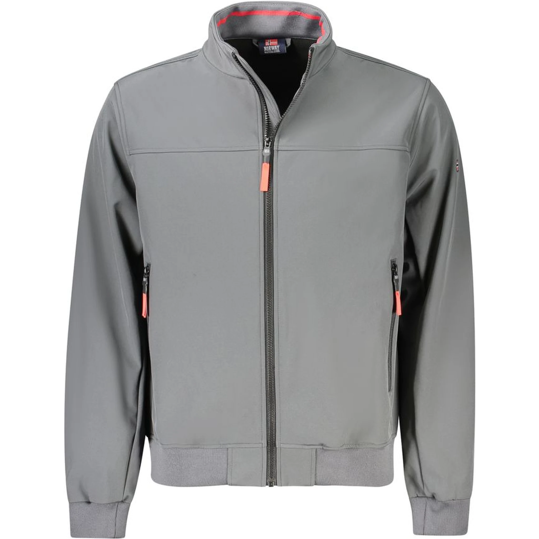Gray Polyester Men's Jacket