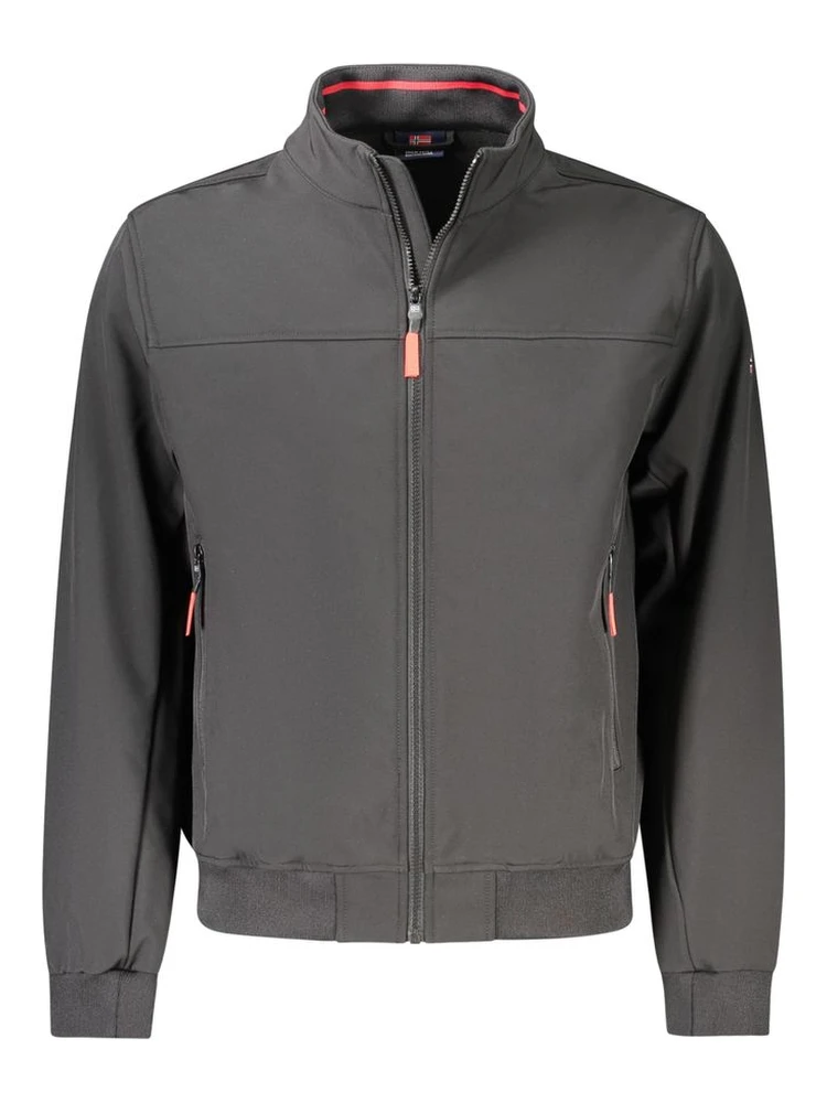 Black Polyester Men's Jacket