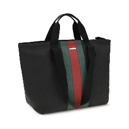 Black Cotton Shoulder Bag