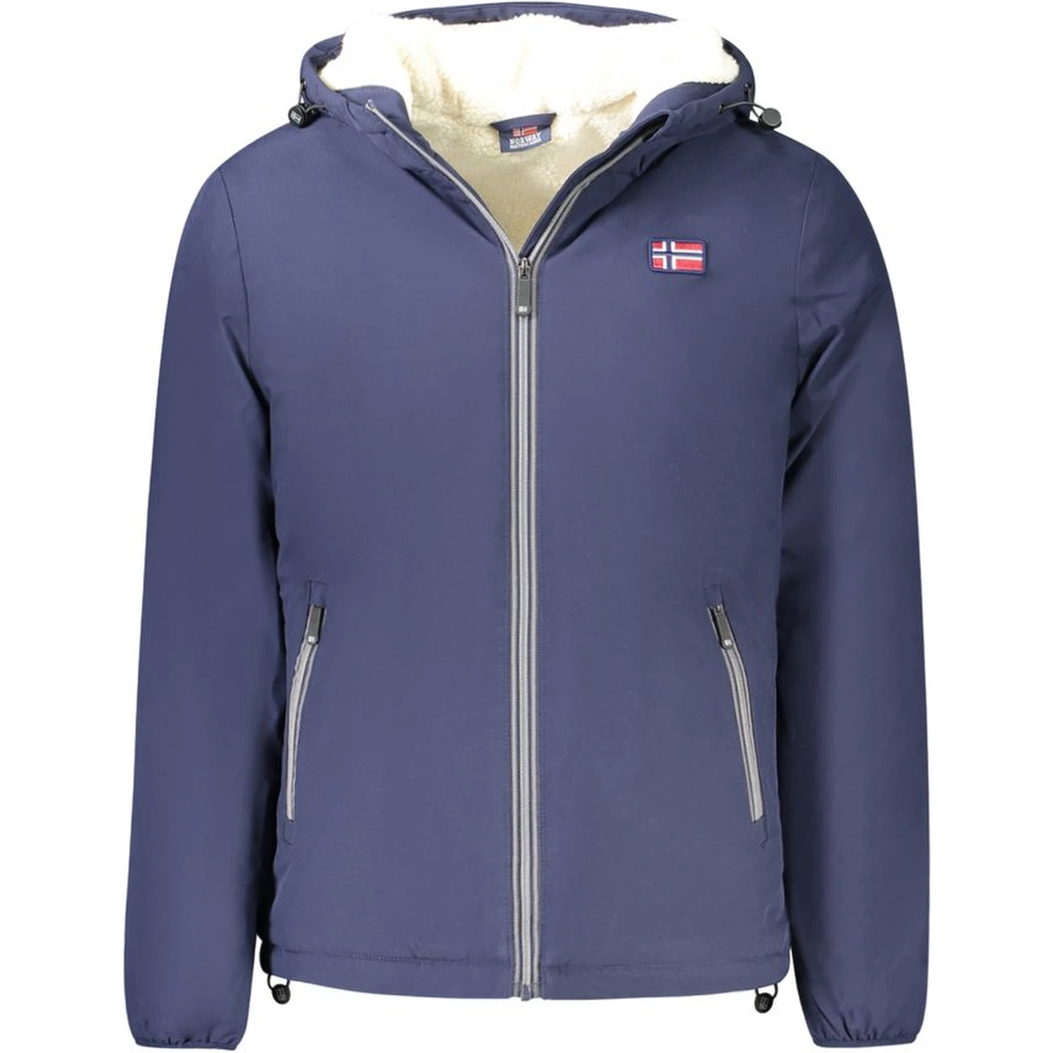 Blue Polyester Men's Jacket