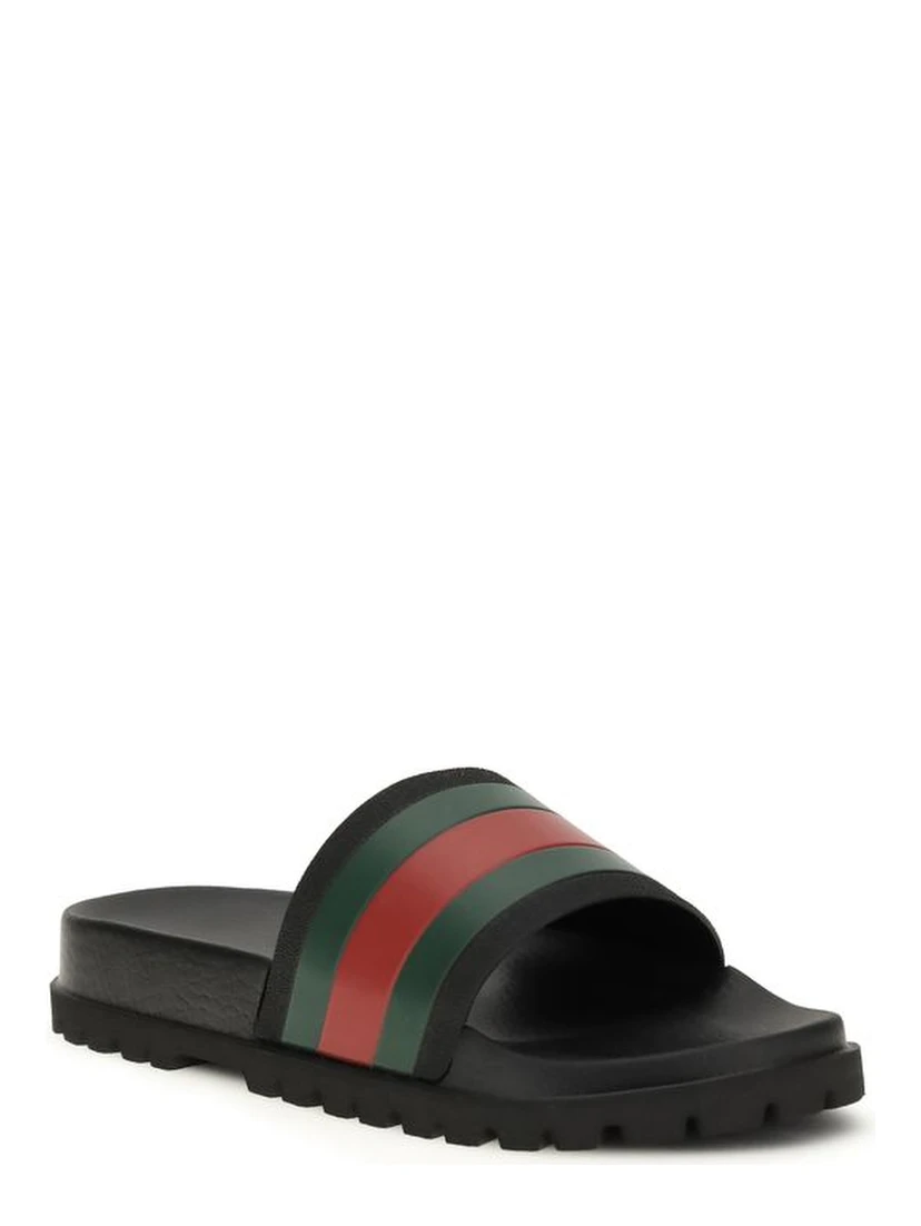 Black Rubber Slippers