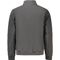 Black Polyester Men's Jacket