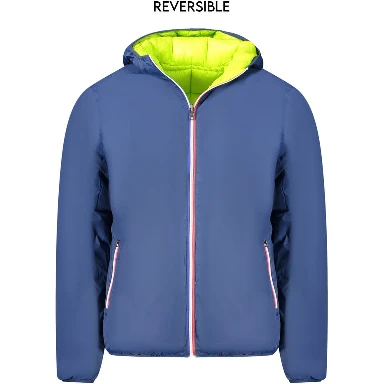 Blue Polyamide Men Jacket