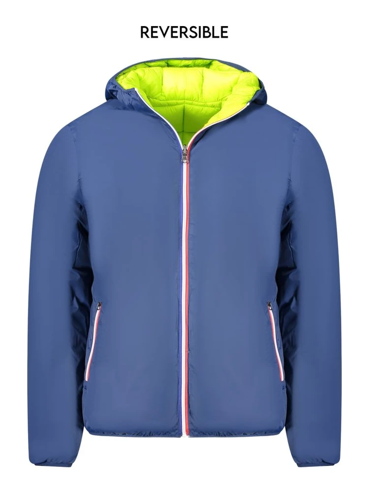 Blue Polyamide Men Jacket