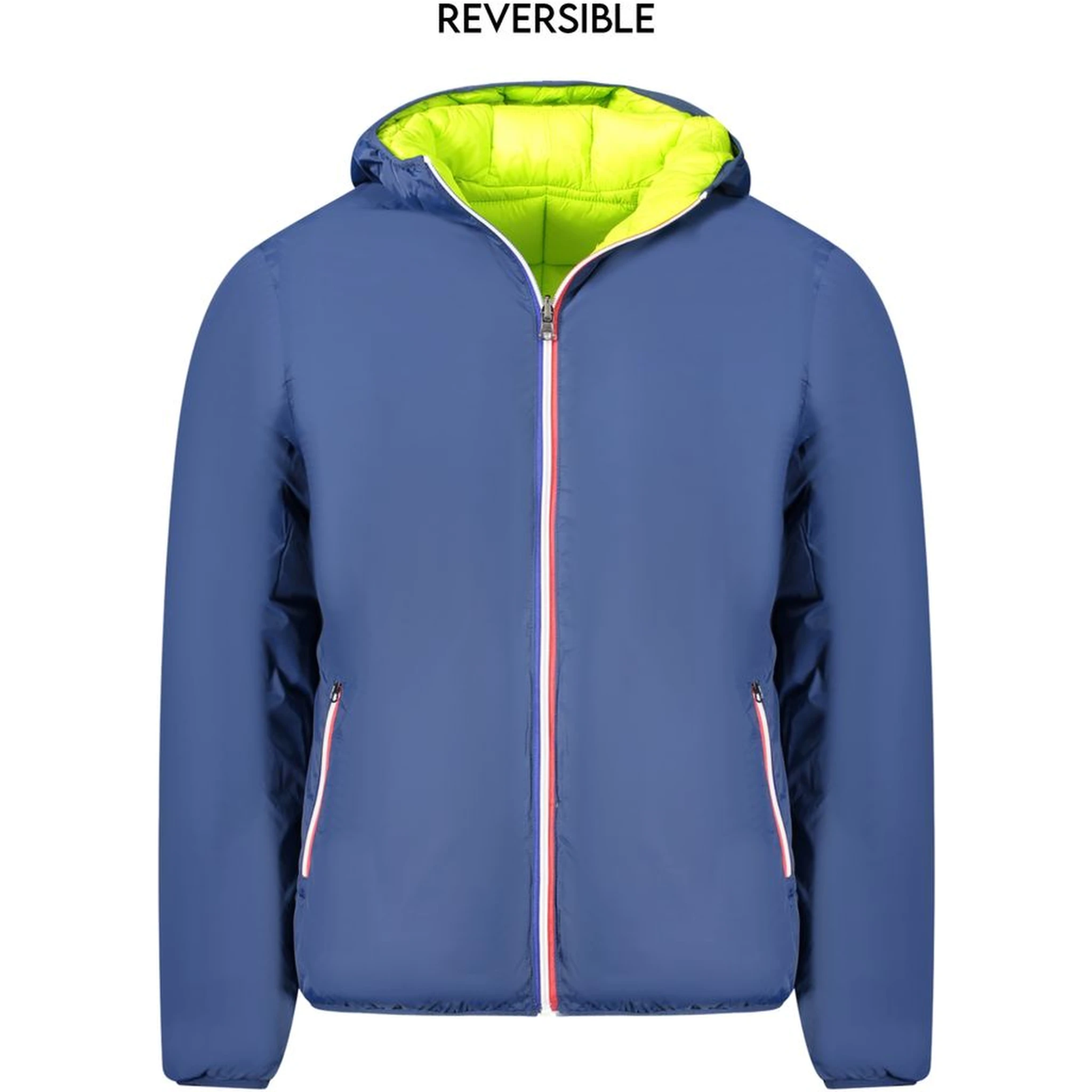 Blue Polyamide Men Jacket
