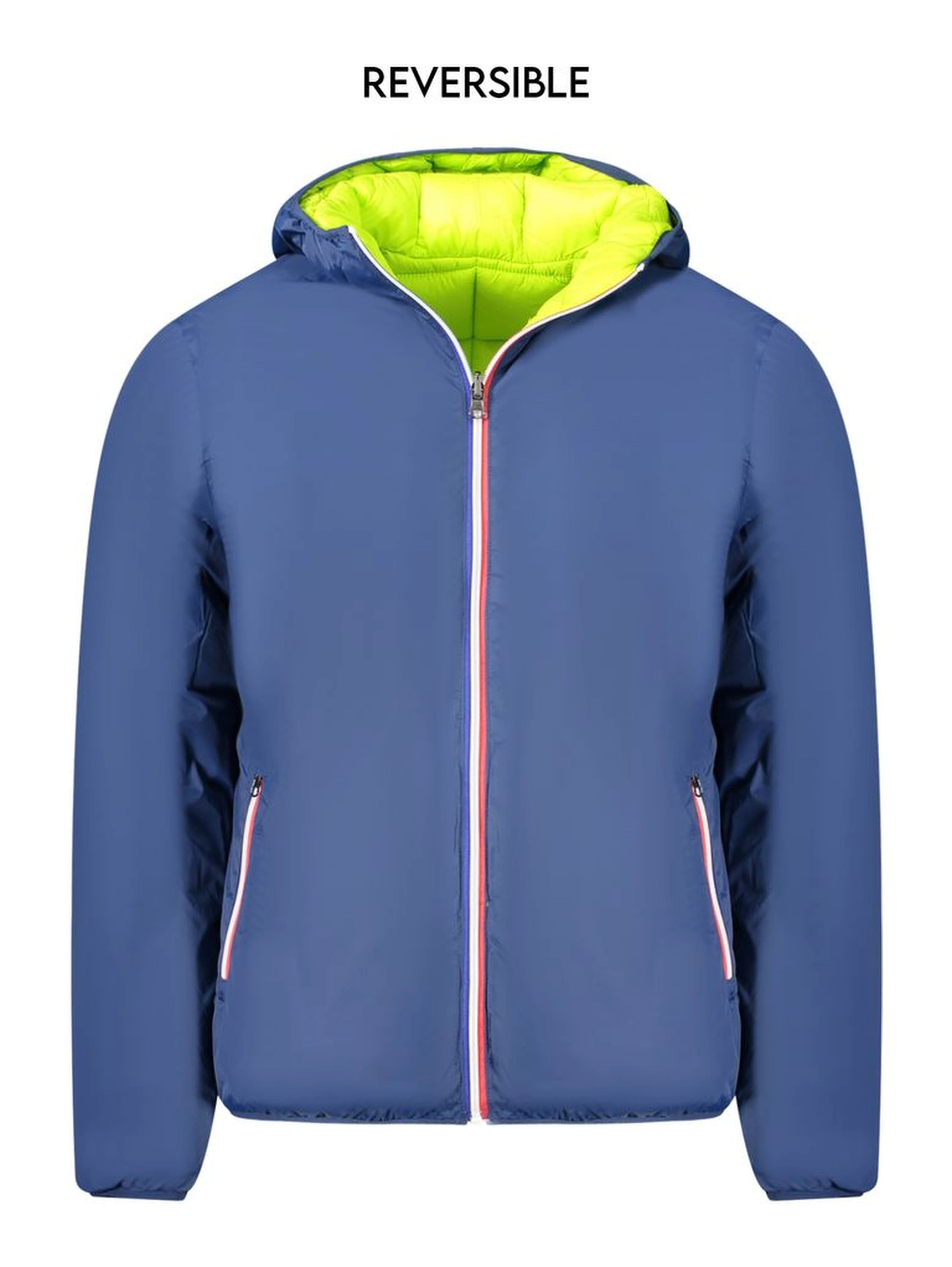 Blue Polyamide Men Jacket