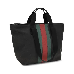 Black Cotton Shoulder Bag
