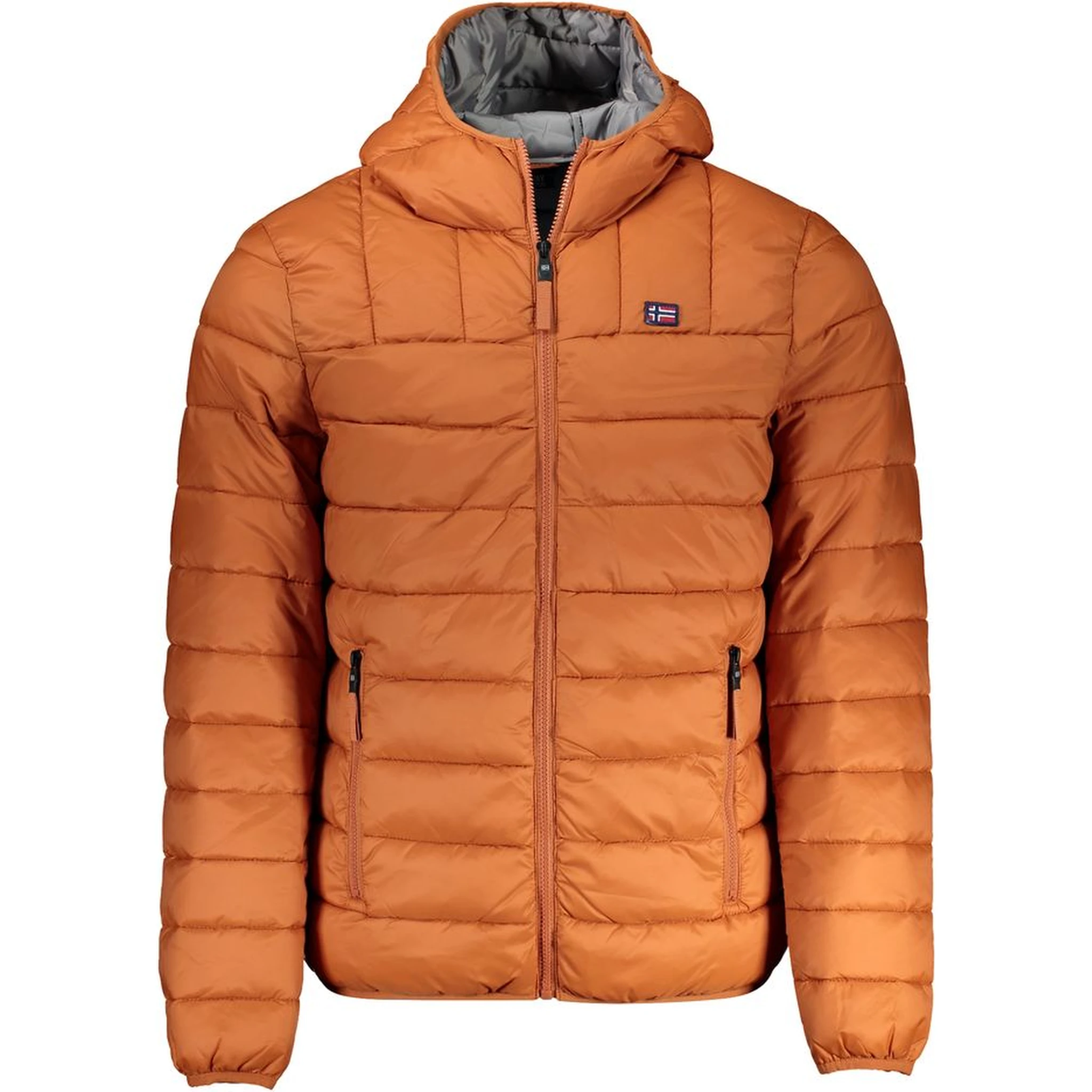 Orange Polyamide Men Jacket