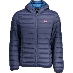 Blue Polyamide Men's Jacket
