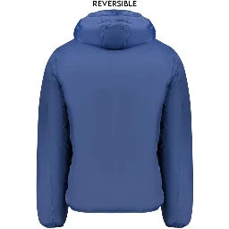Blue Polyamide Men Jacket