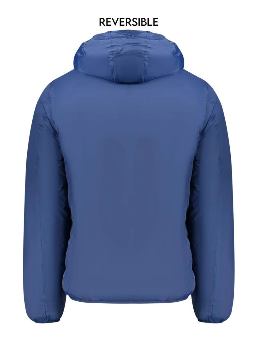 Blue Polyamide Men Jacket
