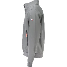 Gray Polyester Men's Jacket