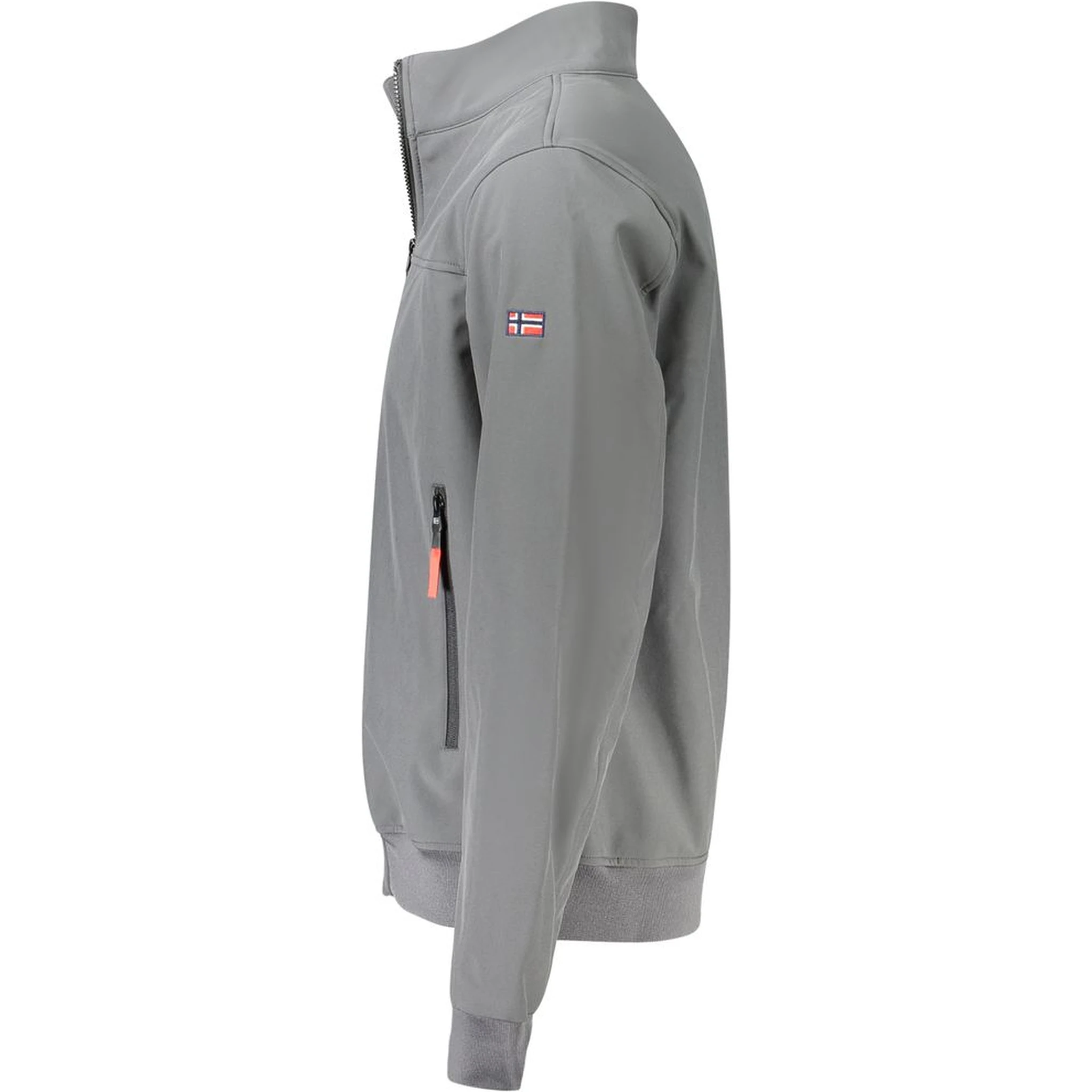Gray Polyester Men's Jacket