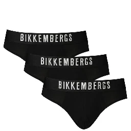 Black Polyester Men's Underwear