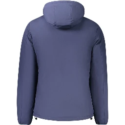 Blue Polyester Men's Jacket