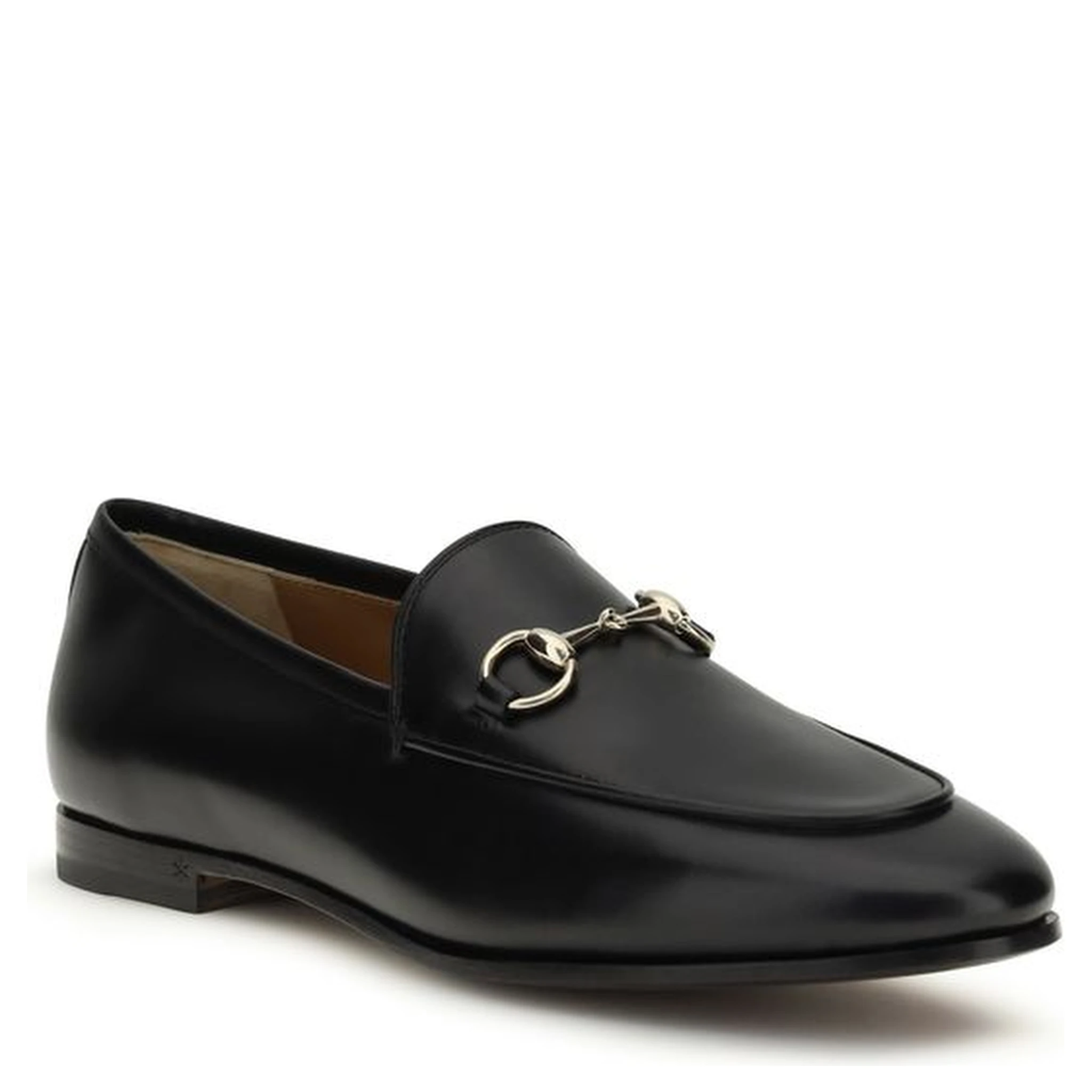 Black Calf Leather Bos Taurus Slip-On Loafers
