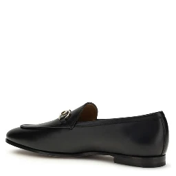 Black Calf Leather Bos Taurus Slip-On Loafers