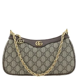 Brown Cotton Shoulder Bag