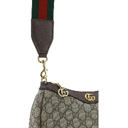 Brown Cotton Shoulder Bag