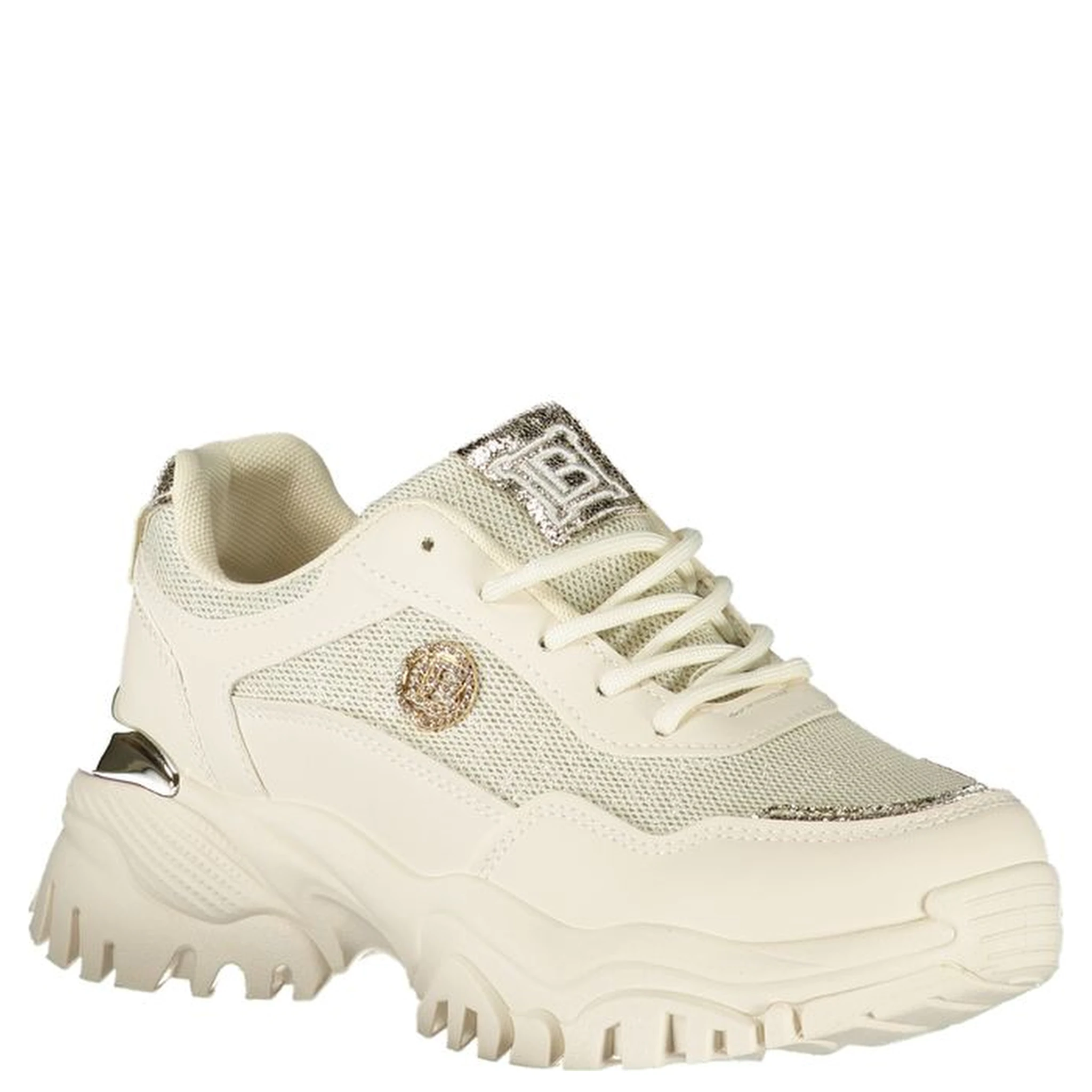 Beige Polyester Women Sneaker