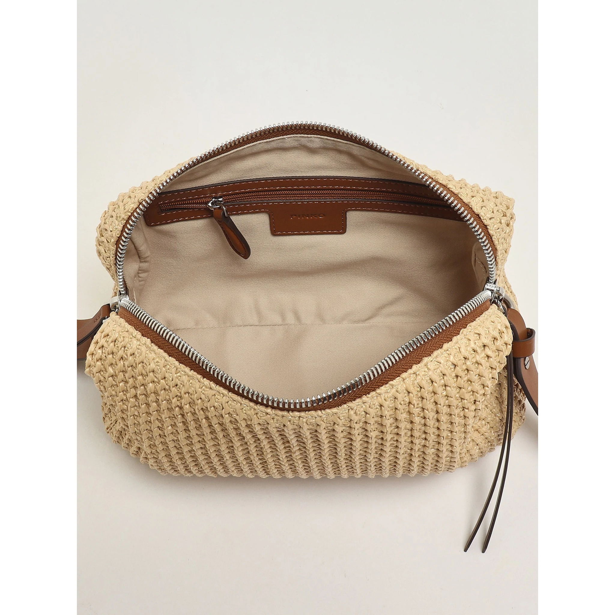 PINKO BAULETTO TRITTICO RAFIA handbag